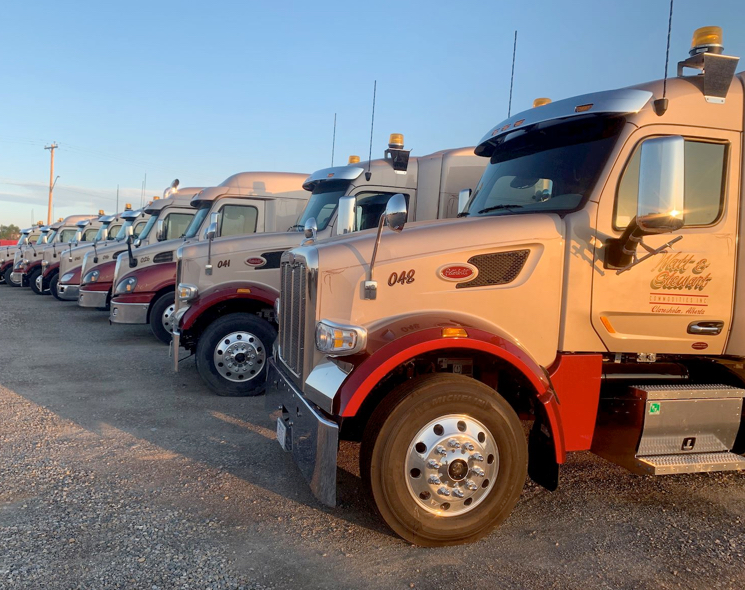 Fleet of trucks